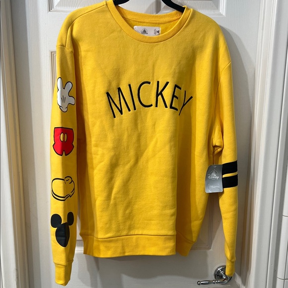 Disney Other - Disney Mickey Mouse Crewneck Sweatshirt – Yellow – NWT Size Large